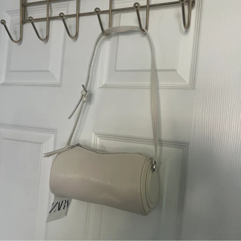 NWT Zara Mini Shoulder Bag off white pleather
